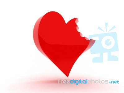 Valentine - Red Heart Stock Image