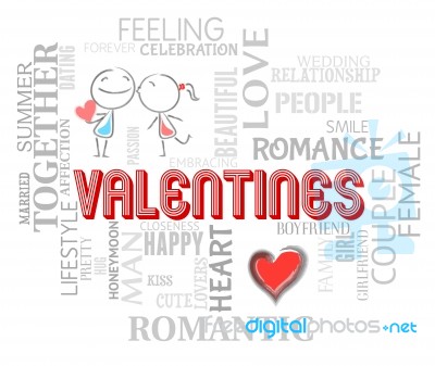 Valentines Couple Shows Find Love And Romance Stock Image