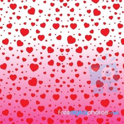 Valentine's Day And Red Heart On Colorful Background.  Valentine's Day On White And Pink Background Stock Image