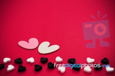 Valentines Day Background With Pink Stock Photo