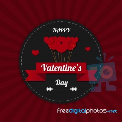 Valentine's Day, Greeting Card, Illustration Stock Image