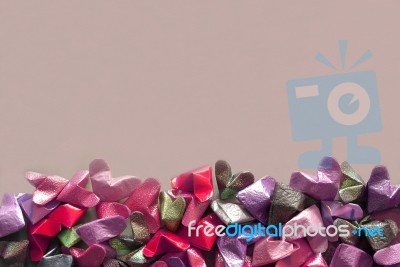 Valentines Day Hearts Background Stock Photo