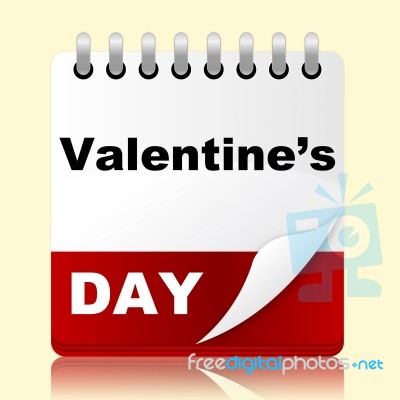 Valentines Day Indicates Planning Month And Affection Stock Image