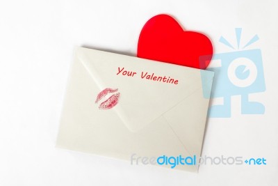 Valentine's Day Love Letter. Stock Photo