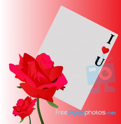 Valentines Day Postcard Stock Image