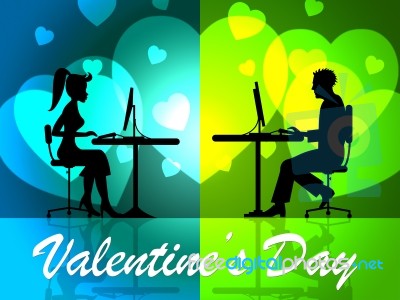 Valentines Day Represents Couple Valentine's And Love Stock Image