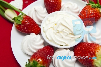 Valentine's Day Sweets Setup Stock Photo