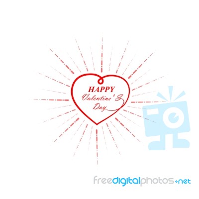 Valentines Day Vintage Lettering Background Stock Image