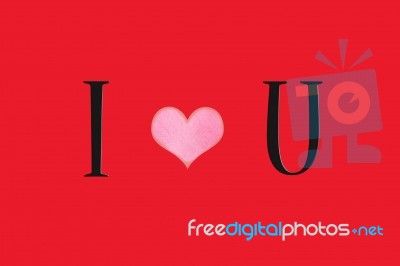 Valentine's Day Wallpaper,i Love You Stock Photo