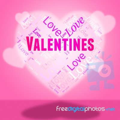 Valentines Heart Indicates Celebration Lover And Hearts Stock Image