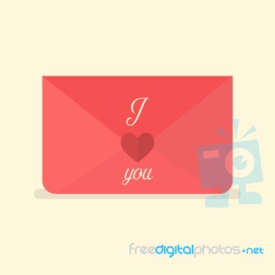 Valentines Love Letter Stock Image