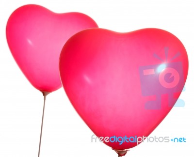 Valentines Red Balloon Stock Photo