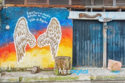 Valle De Angeles Old Spanish Mining Town Near Tegucigalpa, Hondu… Stock Photo