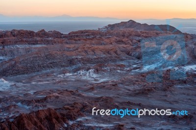 Valle De La Luna - Moon Valley, Atacama, Chile Stock Photo
