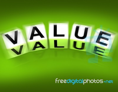 Value Blocks Displays Importance Significance And Worth Stock Image