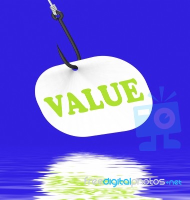 Value On Hook Displays Great Significance Or Importance Stock Image