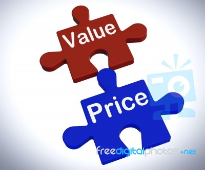 Value Price Puzzle Shows Worth And Cost Of Product Stock Image