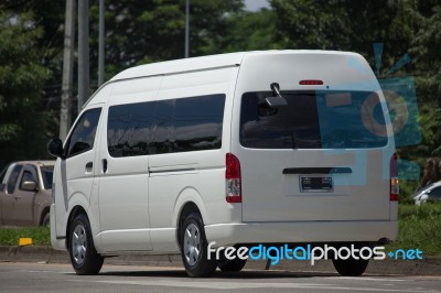 Van Car On Highway Road Stock Photo