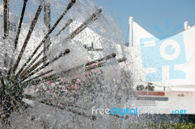 Vancouver, British Columbia/canada - August 14 : Fountain Water Stock Photo