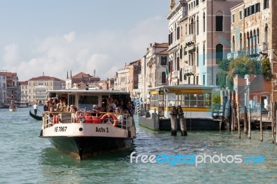 Vaporetto Ferry In Venice Stock Photo