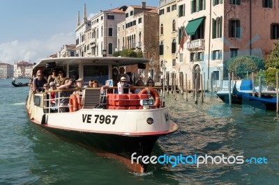 Vaporetto Ferry In Venice Stock Photo