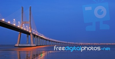 Vasco Da Gama Bridge Stock Photo