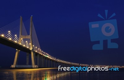 Vasco Da Gama Bridge Stock Photo