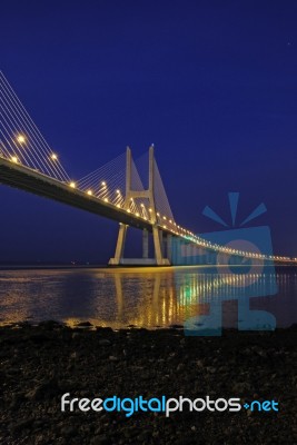 Vasco Da Gama Bridge Stock Photo