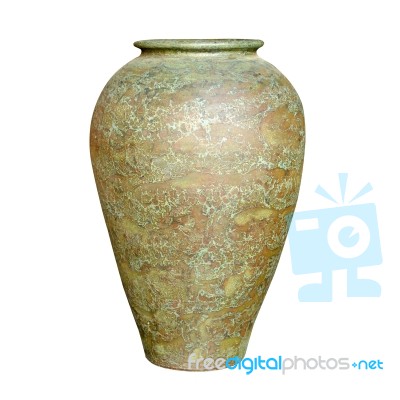 Vase in green Stock Photo