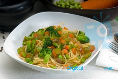 Vegetable Pasta Stock Photo