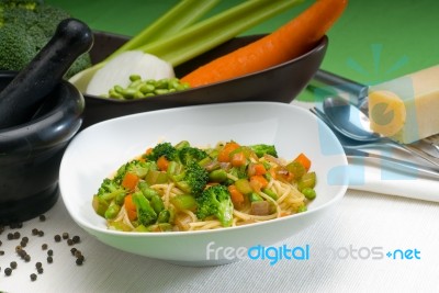 Vegetable Pasta Stock Photo