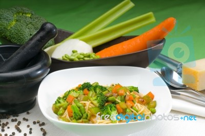 Vegetable Pasta Stock Photo