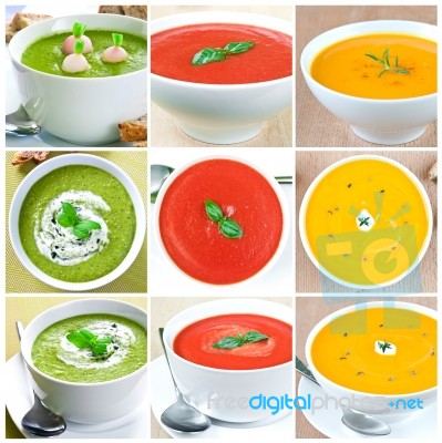 Vegetable Soup Stock Photo