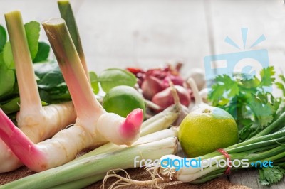 Vegetables On Wooden Stock Photo