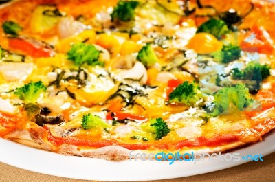 Vegetarian Pizza Stock Photo