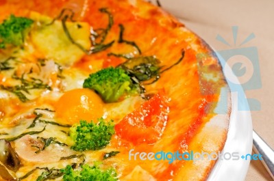 Vegetarian Pizza Stock Photo