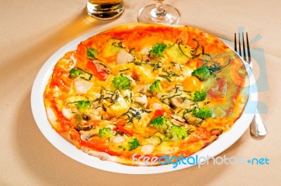 Vegetarian Pizza Stock Photo