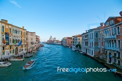 Venice Italy Grand Canal View Stock Photo