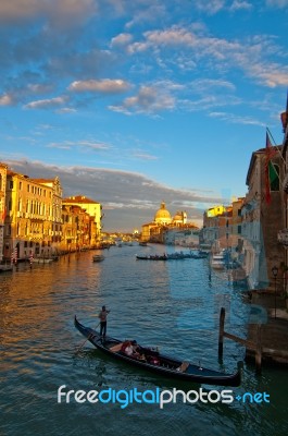 Venice Italy Grand Canal View Stock Photo