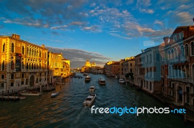 Venice Italy Grand Canal View Stock Photo