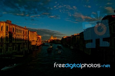 Venice Italy Grand Canal View Stock Photo