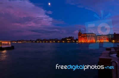 Venice Italy Molino Stucky Stock Photo