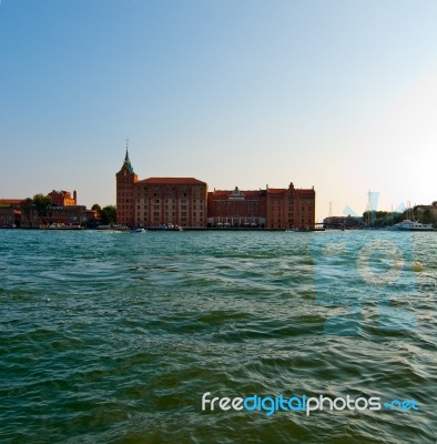 Venice Italy Molino Stucky Stock Photo