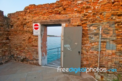 Venice Italy Old Door Stock Photo