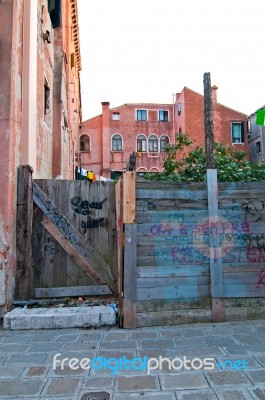 Venice Italy Old Door Stock Photo