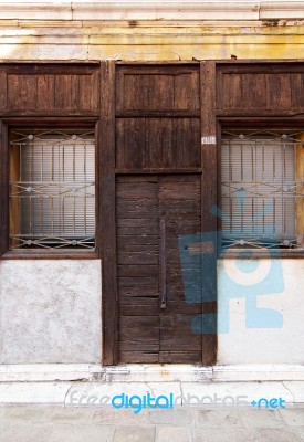 Venice Italy Old Door Stock Photo