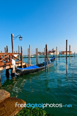 Venice Italy Pittoresque View Of Gondolas Stock Photo