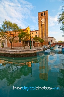 Venice Italy San Nicolo Dei Mendicoli Church Stock Photo