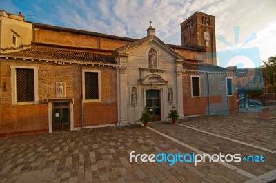 Venice Italy San Nicolo Dei Mendicoli Church Stock Photo