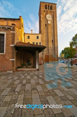 Venice Italy San Nicolo Dei Mendicoli Church Stock Photo